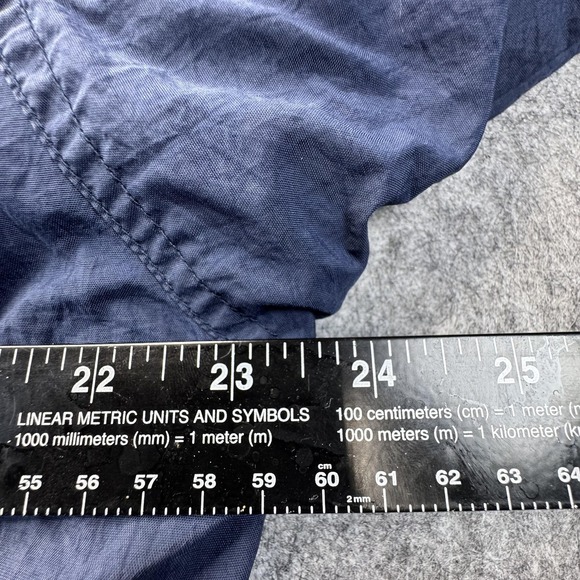 Vintage Columbia Jacket Womens Medium Blue Fleece Lined Zip Windbreaker 90s - Picture 13 of 13